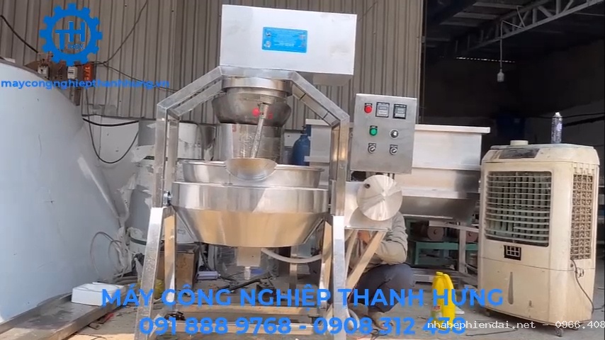 Chảo Xào Nhân Công Nghiệp 50 Lít Điện – Chảo Xào Nhân 3 Lớp Cánh Khuấy Lệch Tâm