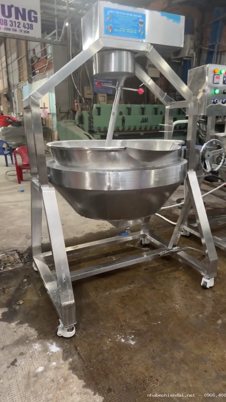 Chảo Xào Nhân Công Nghiệp 200 Lít Dùng Xào Sốt Sa Tế, Sên Mứt Và Xào Nhân