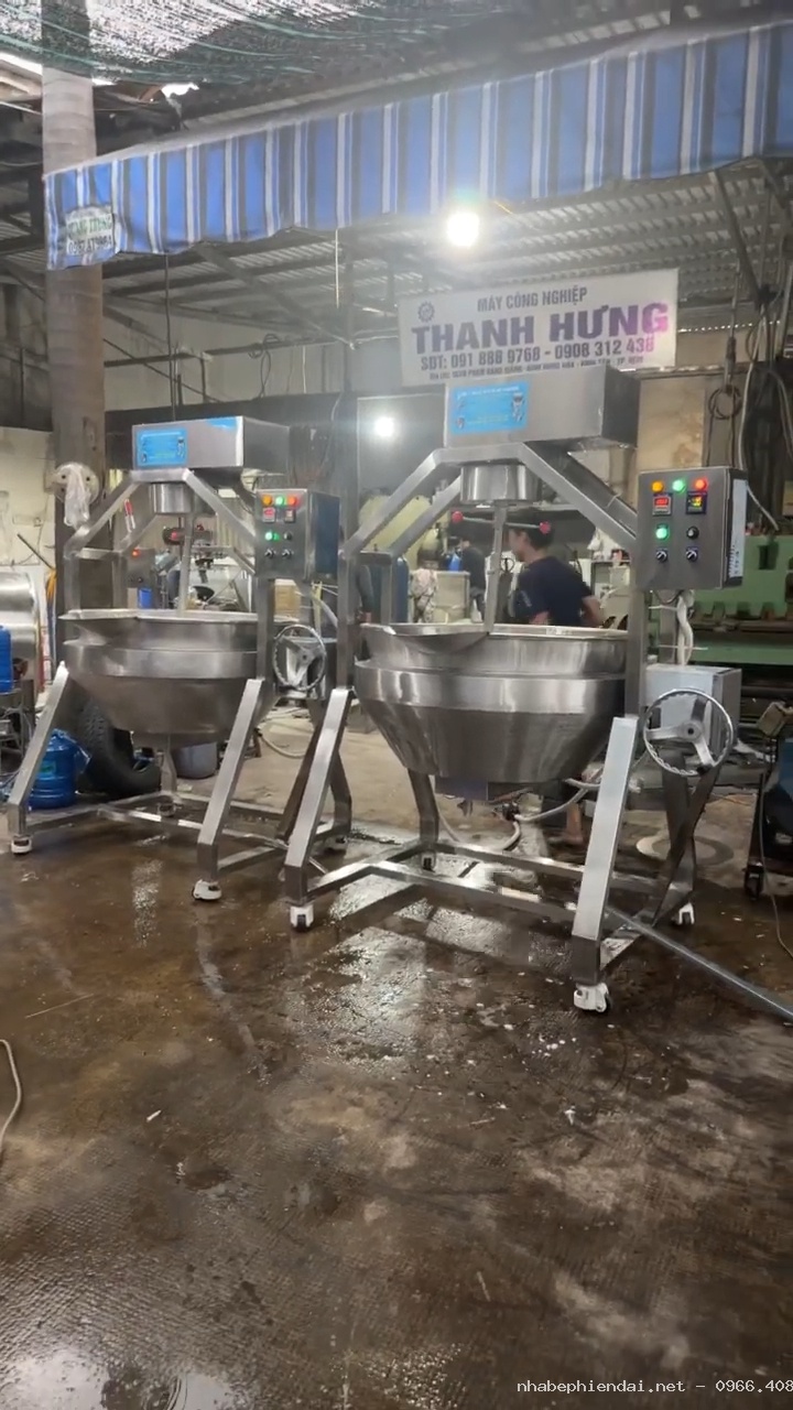 Chảo Xào Nhân Công Nghiệp 200 Lít Dùng Xào Sốt Sa Tế, Sên Mứt Và Xào Nhân
