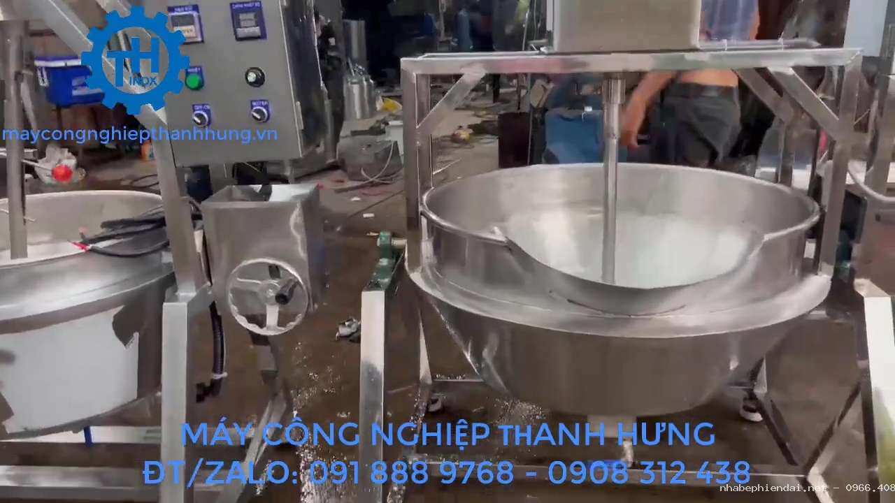 Chảo Xào Nhân Công Nghiệp Cánh Khuấy Lệch Tâm Và Cánh Khuấy Đồng Tâm