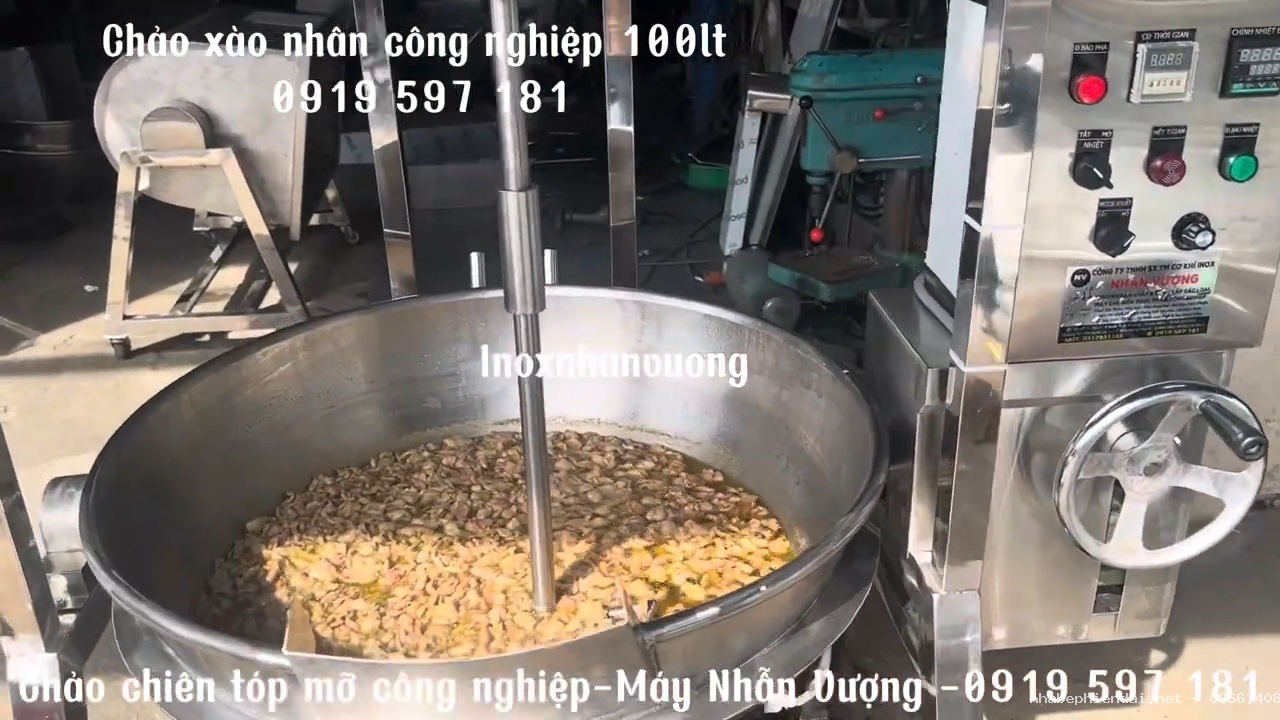 Chảo Chiên Tóp Mỡ Công Nghiệp 100 Lít Inox 304 Chất Lượng Cao