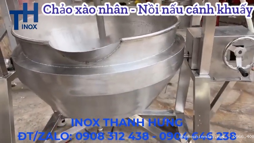 Bộ Đôi Máy Nấu Thực Phẩm: Chảo Xào Sên Nhân Và Nồi Nấu Cánh Khuấy Lật Nghiêng