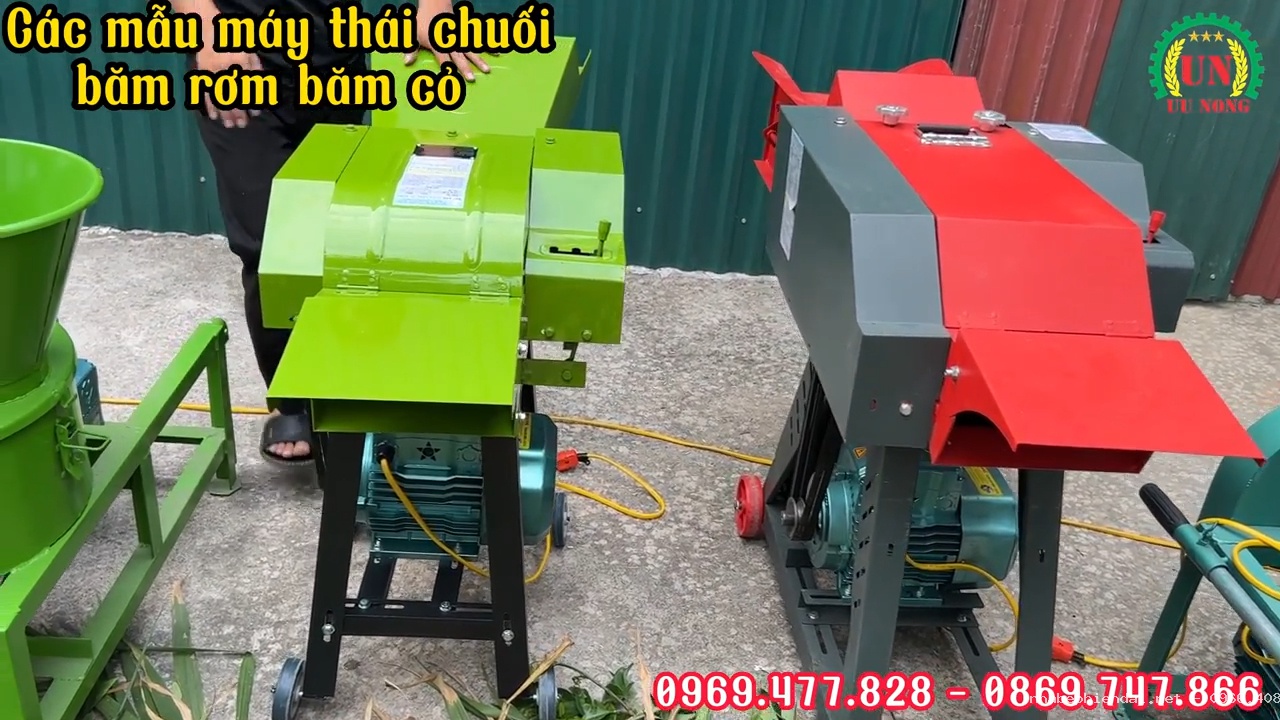 Máy băm chuối băm rơm cỏ – Băm cây chuối, rơm khô, cỏ voi cho gia súc