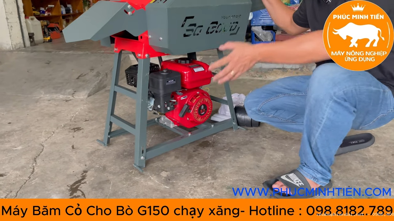 Máy băm cỏ voi cho bò G150 chạy xăng