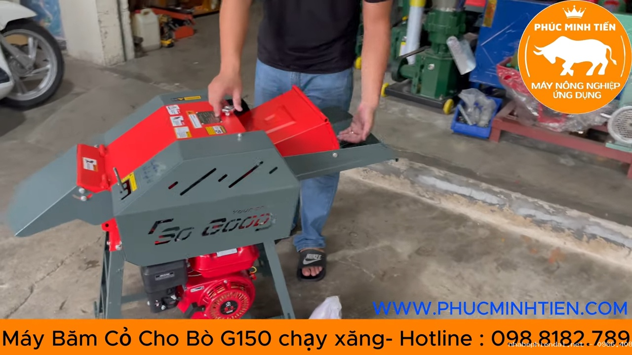 Máy băm cỏ voi cho bò G150 chạy xăng