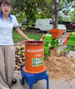 Máy băm rơm dừa 1 pha – xử lý vỏ dừa và rơm khô đa năng
