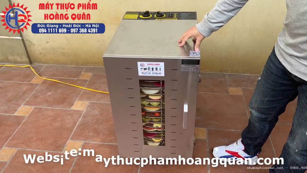 Máy sấy hoa quả 16 khay xoay sấy thực phẩm, dược liệu và hải sản
