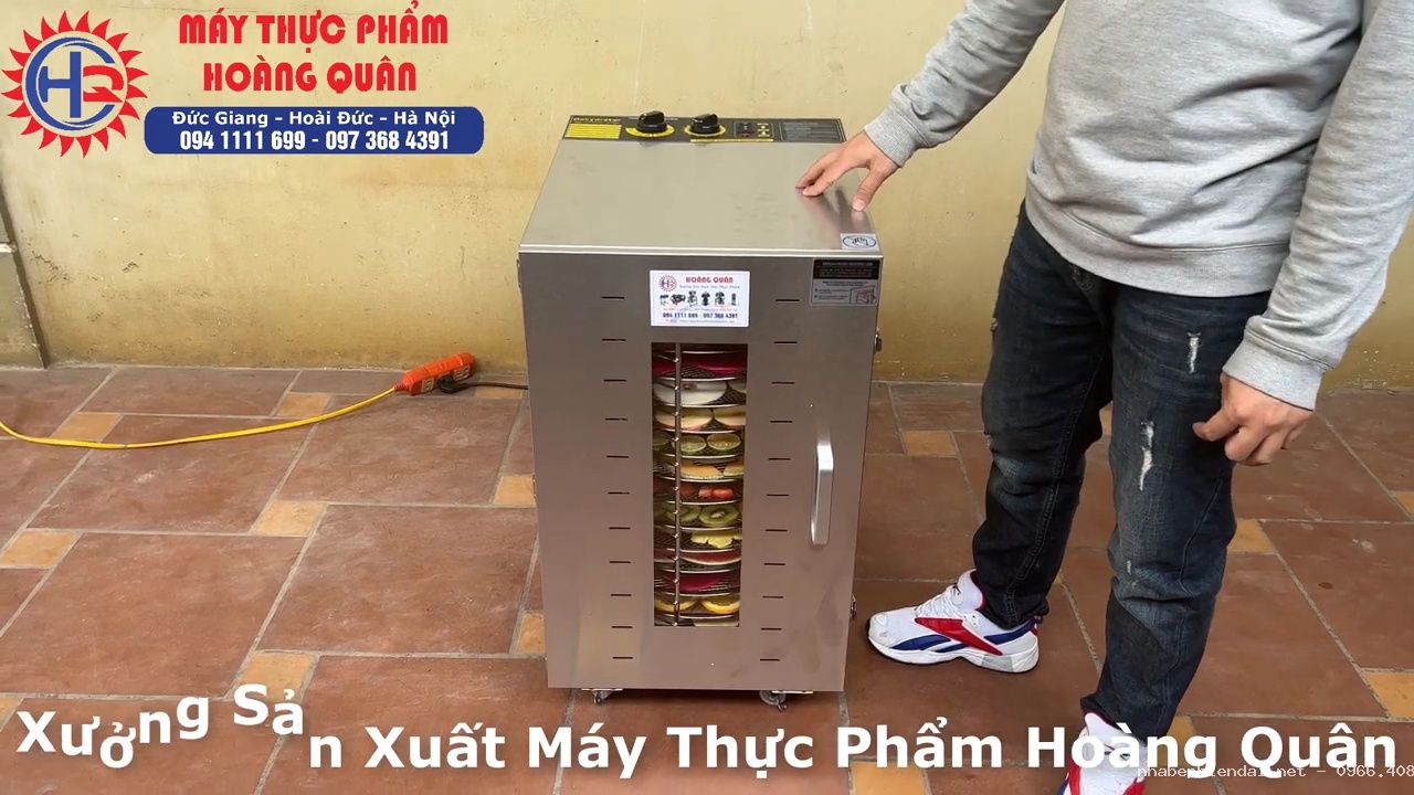 Máy sấy hoa quả 16 khay xoay sấy thực phẩm, dược liệu và hải sản