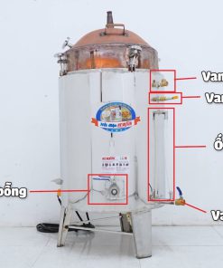 Dây chuyền lò hơi cấp hơi cho nồi nấu rượu 50 kg gạo và tủ hấp cơm - chi tiết máy 3