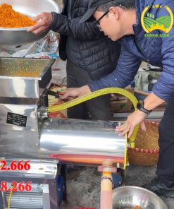 Bàn giao máy xay vắt nghệ, máy xay vắt sắn dây liên hoàn mô tơ 3 kW tại Hải Dương - chi tiết máy 2
