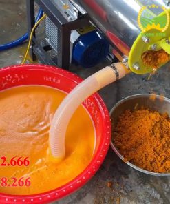Bàn giao máy xay vắt nghệ, máy xay vắt sắn dây liên hoàn mô tơ 3 kW tại Hải Dương - chi tiết máy 4