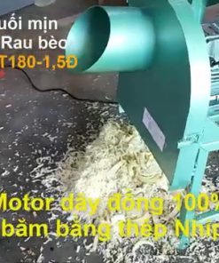 Máy thái chuối siêu mịn - Băm cỏ voi - Băm rau bèo phi 18Cm đa năng Motor 1,5Kw dây đồng 100%