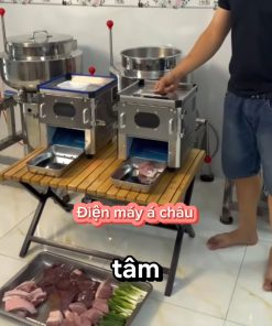Máy thái thịt tươi sống mã AC-500 để bàn - chi tiết máy 2