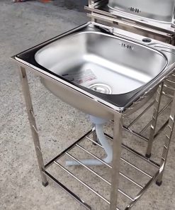 Chậu rửa bát inox 1 hố có sẵn chân CR-A8C