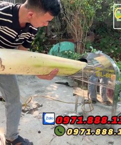 Máy băm cỏ thái chuối inox giá rẻ 2025 mịn thô sạch sẽ