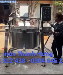 Nồi nấu gia nhiệt có cánh khuấy 3 lớp