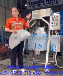 Nồi nấu có cánh khuấy inox 3 lớp gia nhiệt nhanh, tiết kiệm điện