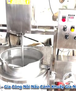 Nồi Nấu Cánh Khuấy Gia Nhiệt 60 Lít Inox 304, 3 Lớp