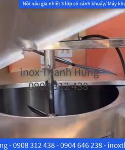 Nồi Nấu Gia Nhiệt 3 Lớp Inox 1000L Công Nghiệp