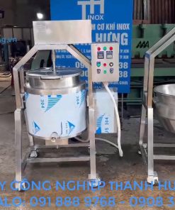 Nồi nấu gia nhiệt có cánh khuấy nghiêng nút nhấn hiện đại