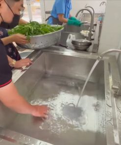 Máy rửa bát công nghiệp sóng siêu âm Texgio dành cho trường mầm non