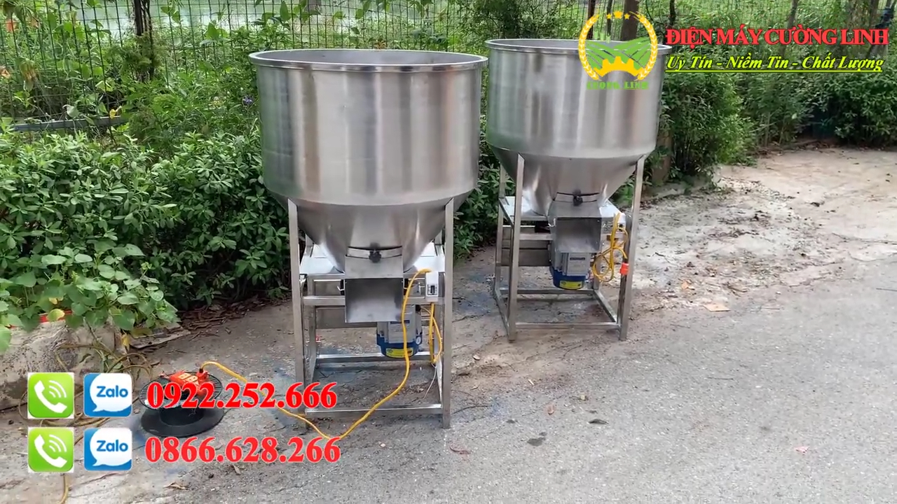 Máy trộn cám chăn nuôi trục đứng 100kg – trộn ngô, cám gạo, cám công nghiệp cho gia súc gia cầm