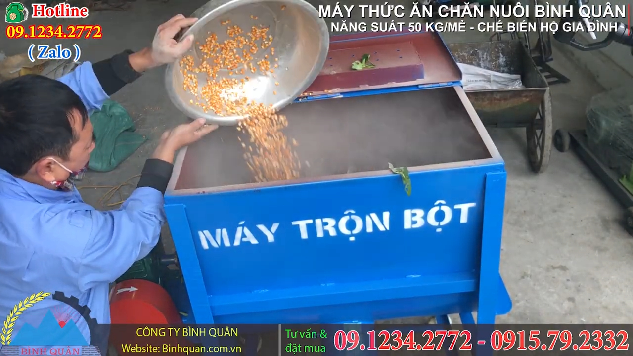 Máy trộn cám gà, vịt, heo, dung tích đa dạng phù hợp chăn nuôi