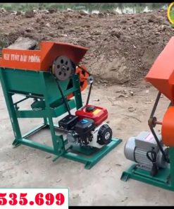 Máy tuốt lạc, máy tách củ lạc khỏi thân lạc bằng cuồng tuốt và sàng rung