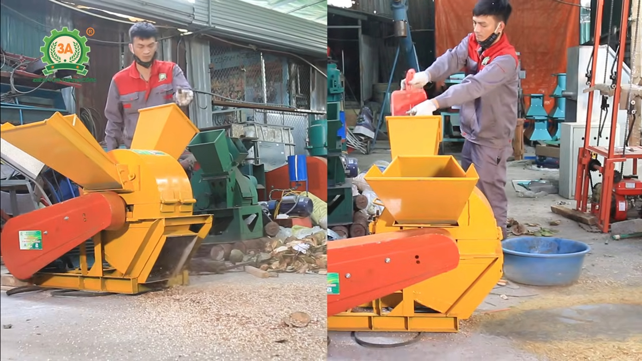 (898) Máy Xay Gỗ, Xơ Dừa Tươi 3A – Băm Nghiền Vỏ Dừa, Cành Cây Thành Dăm Mùn
