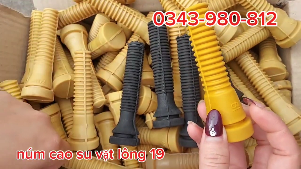 Núm cao su máy vặt lông gà