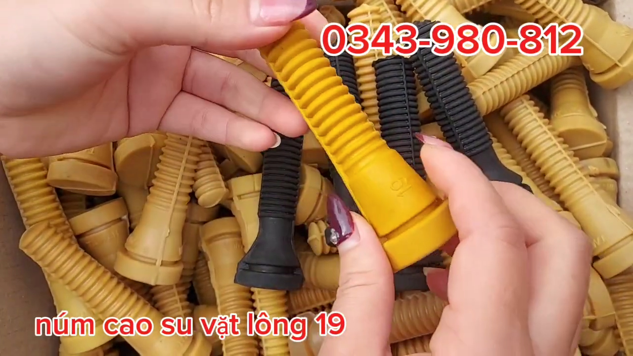 Núm cao su máy vặt lông gà