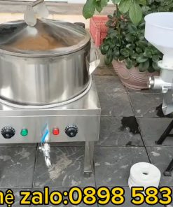 Bộ nồi tráng bánh cuốn kết hợp máy nghiền bột nước