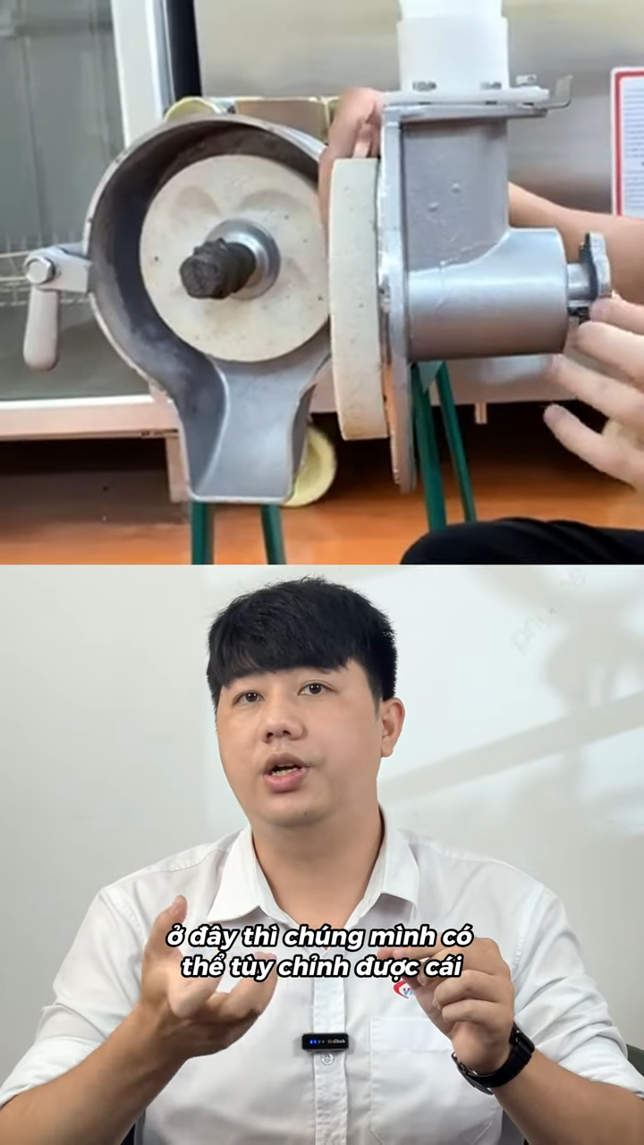 Máy xay bột gạo nước mini chuyên nghiền gạo làm bánh cuốn, bánh tráng