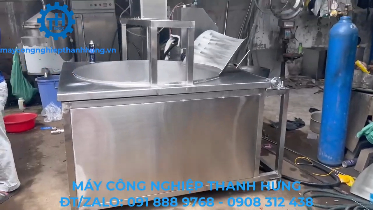 Máy vắt ly tâm công nghiệp 100L inox 304 dùng tách dầu hành phi và tách nước tỏi phi
