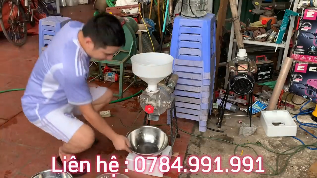 Máy xay bột gạo nước xay bột nếp làm bánh ướt và bột tẻ làm bánh đúc