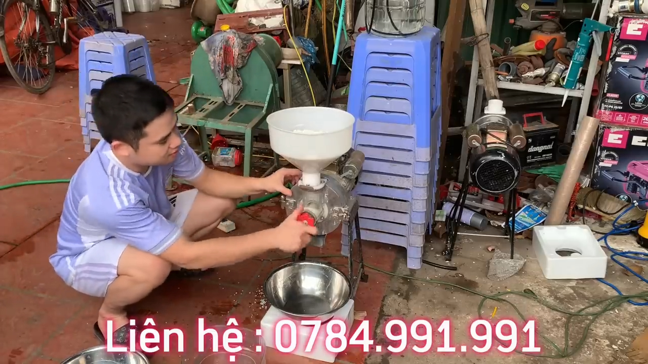 Máy xay bột gạo nước xay bột nếp làm bánh ướt và bột tẻ làm bánh đúc