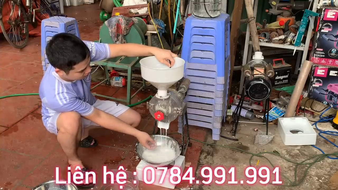 Máy xay bột gạo nước xay bột nếp làm bánh ướt và bột tẻ làm bánh đúc