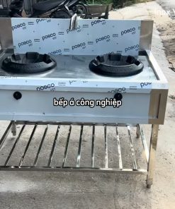 Bếp Á 2 họng gang xào công nghiệp