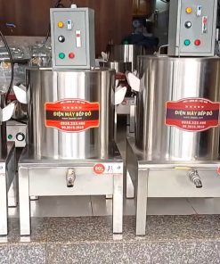 Bộ 3 nồi nấu phở gồm nồi trụng, nồi nấu nước lèo và nồi ninh hầm cho quán phở