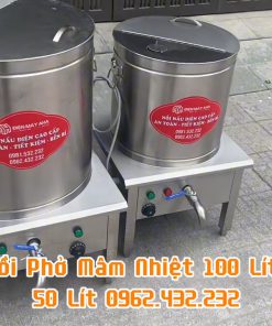 Nồi Nấu Phở Mâm Nhiệt 80L Inox Cao Cấp