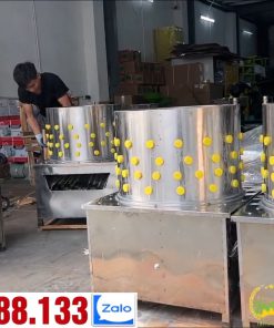 Máy vặt lông gà vịt inox đường kính 55 và 60 cơ cấu quay trục đứng