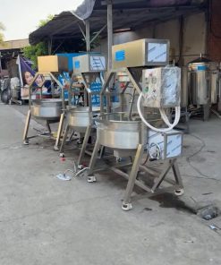 Chảo sên nhân công nghiệp – chảo xào nhân inox, nồi sên nhân tự động