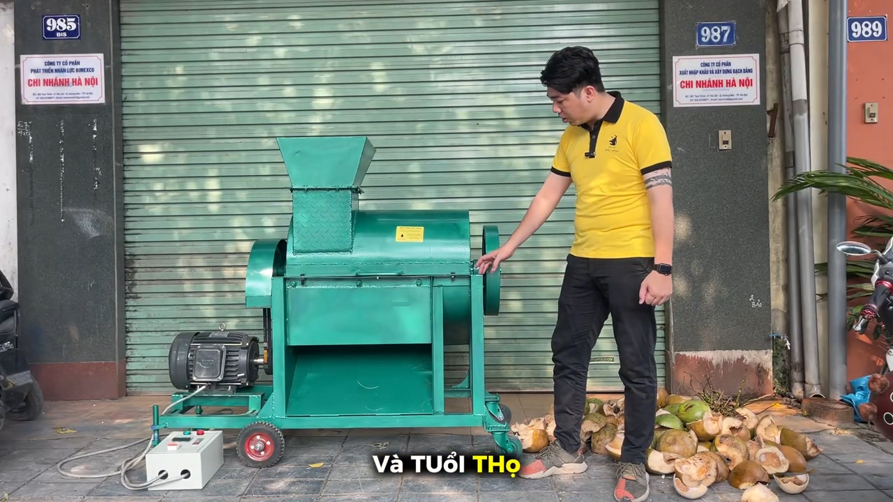 Máy Băm Xơ Dừa XD800 – Trải Nghiệm Thực Tế Vận Hành_ LH_ 0985.486.138 (1)