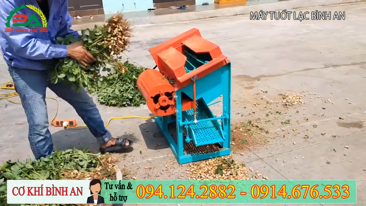 Máy Tuốt Lạc Bình An Năng Suất Lên Tới 3 Tạ