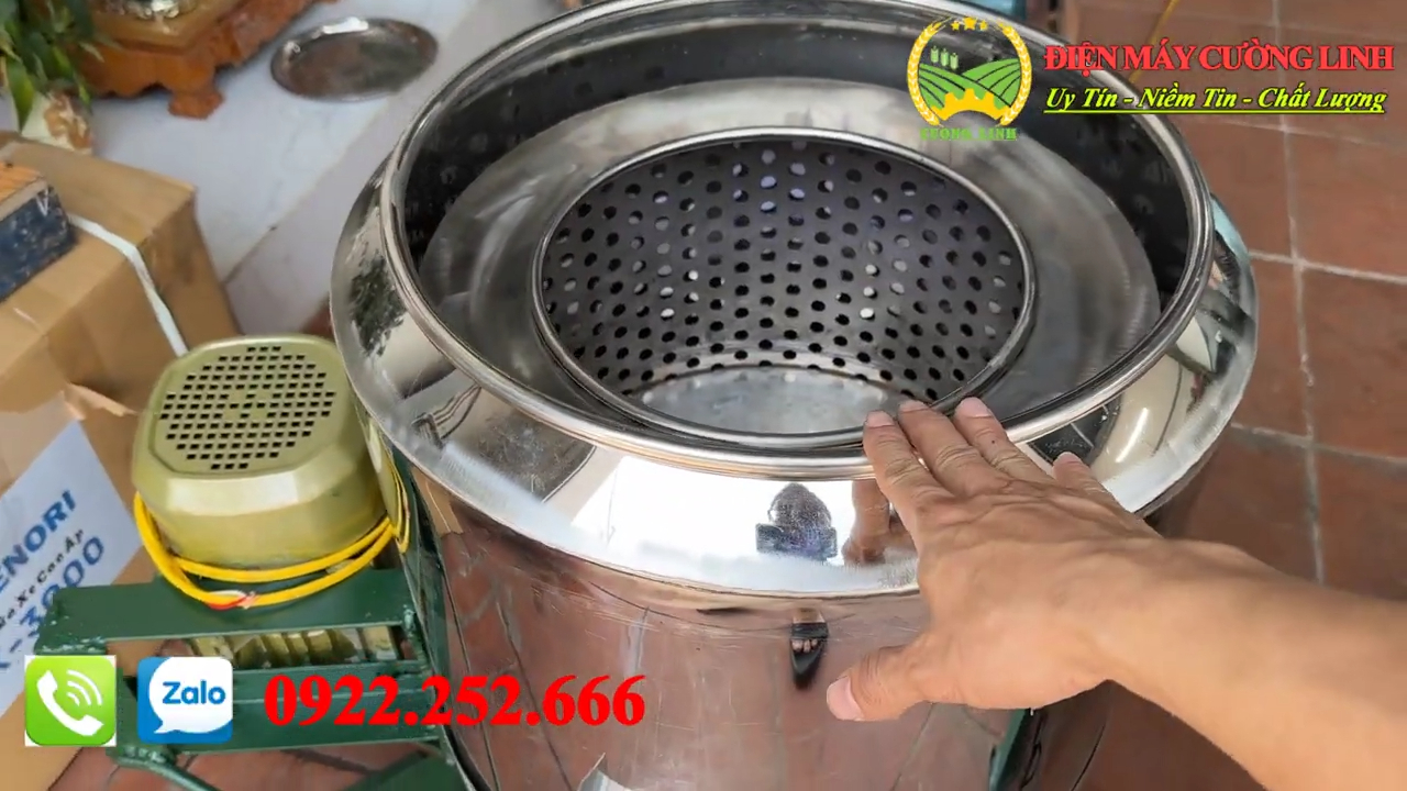 Máy vắt ly tâm công nghiệp 20L 30L 50L 100L 150L 200L – tách nước khối quay inox