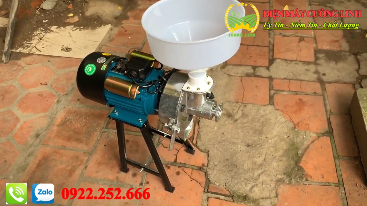 Máy xay bột ướt mini 3kW chuyên nghiền gạo nước, đậu nành, nguyên liệu làm bánh