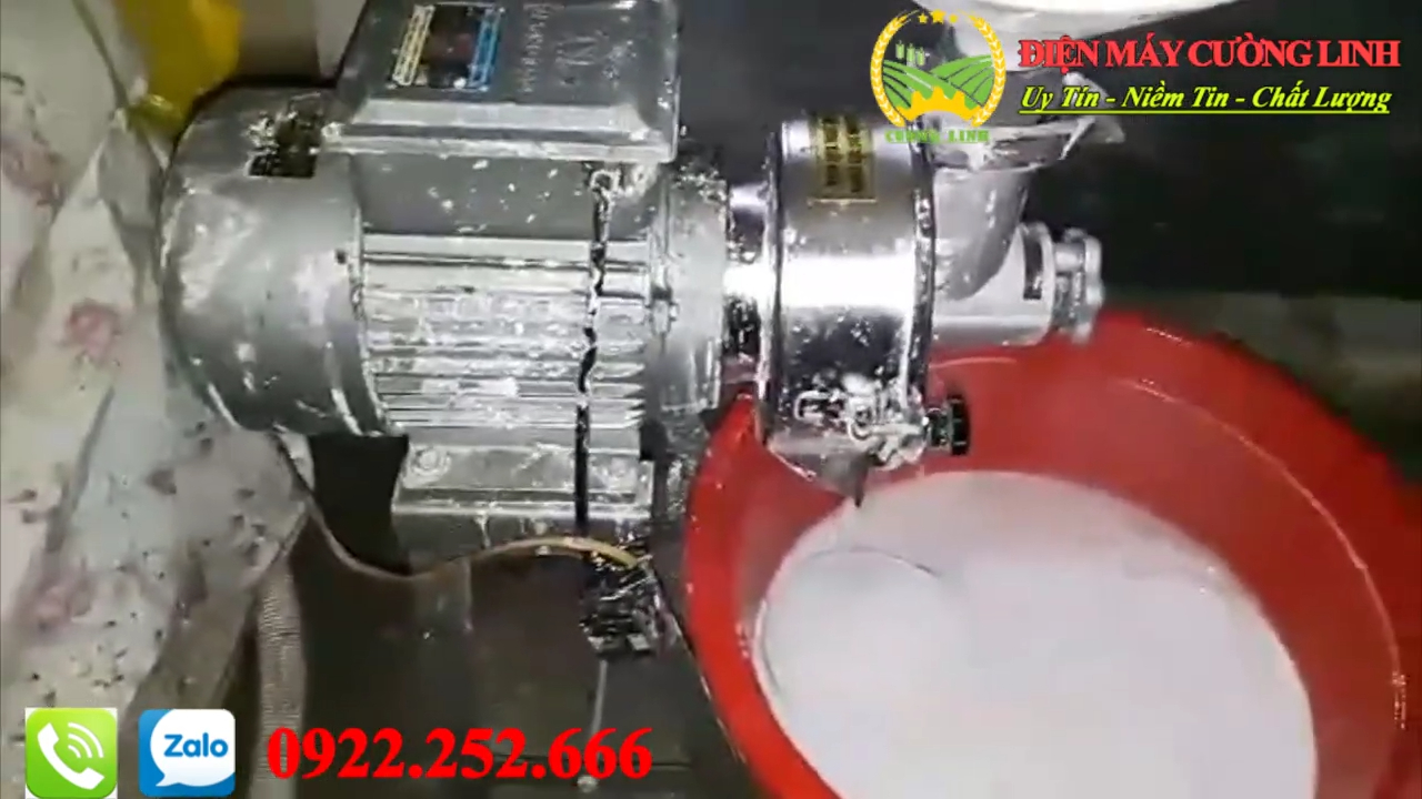 Máy xay bột ướt mini 3kW chuyên nghiền gạo nước, đậu nành, nguyên liệu làm bánh
