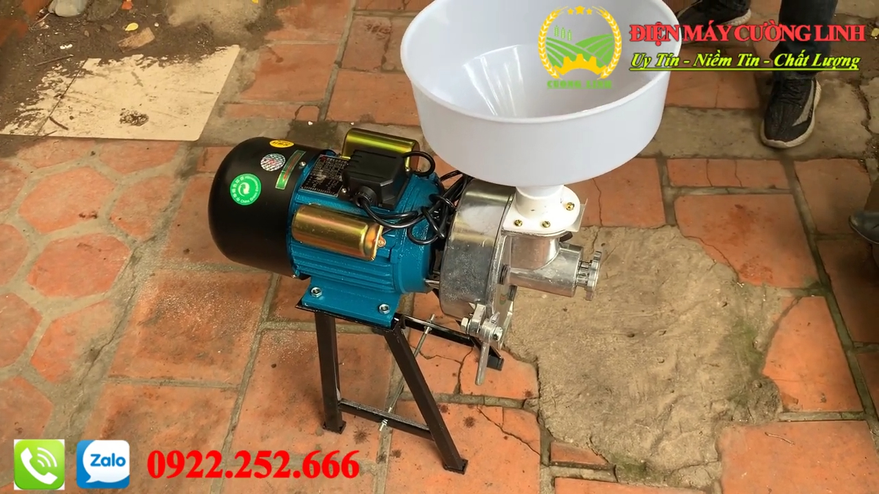 Máy xay bột ướt mini 3kW chuyên nghiền gạo nước, đậu nành, nguyên liệu làm bánh