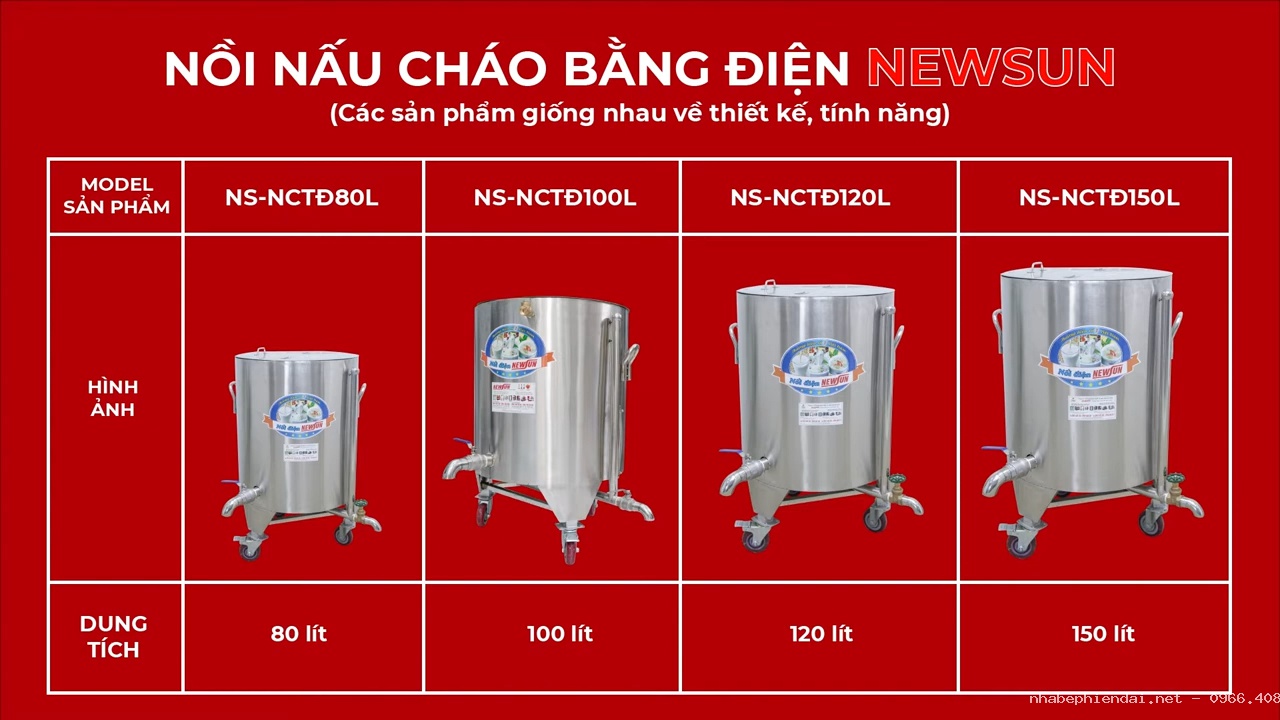 Nồi nấu cháo công nghiệp Newsun 40 lít inox 304 truyền nhiệt gián tiếp - Hình 3 Nồi nấu cháo công nghiệp Newsun 40 lít inox 304 truyền nhiệt gián tiếp - Hình 3