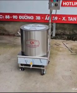 Nồi nấu cháo cách thủy 50 lít gia nhiệt bằng dầu inox 304
